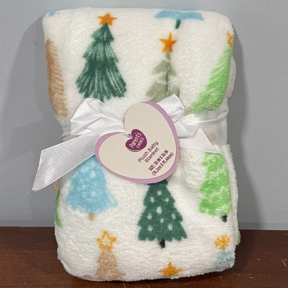 Parents Choice CHRISTMAS TREE Plush Baby Blanket, 30" x 36" Holiday 2024
